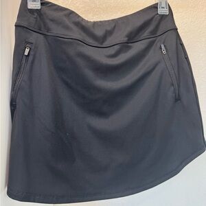 Black Skirt with Zipper Pockets